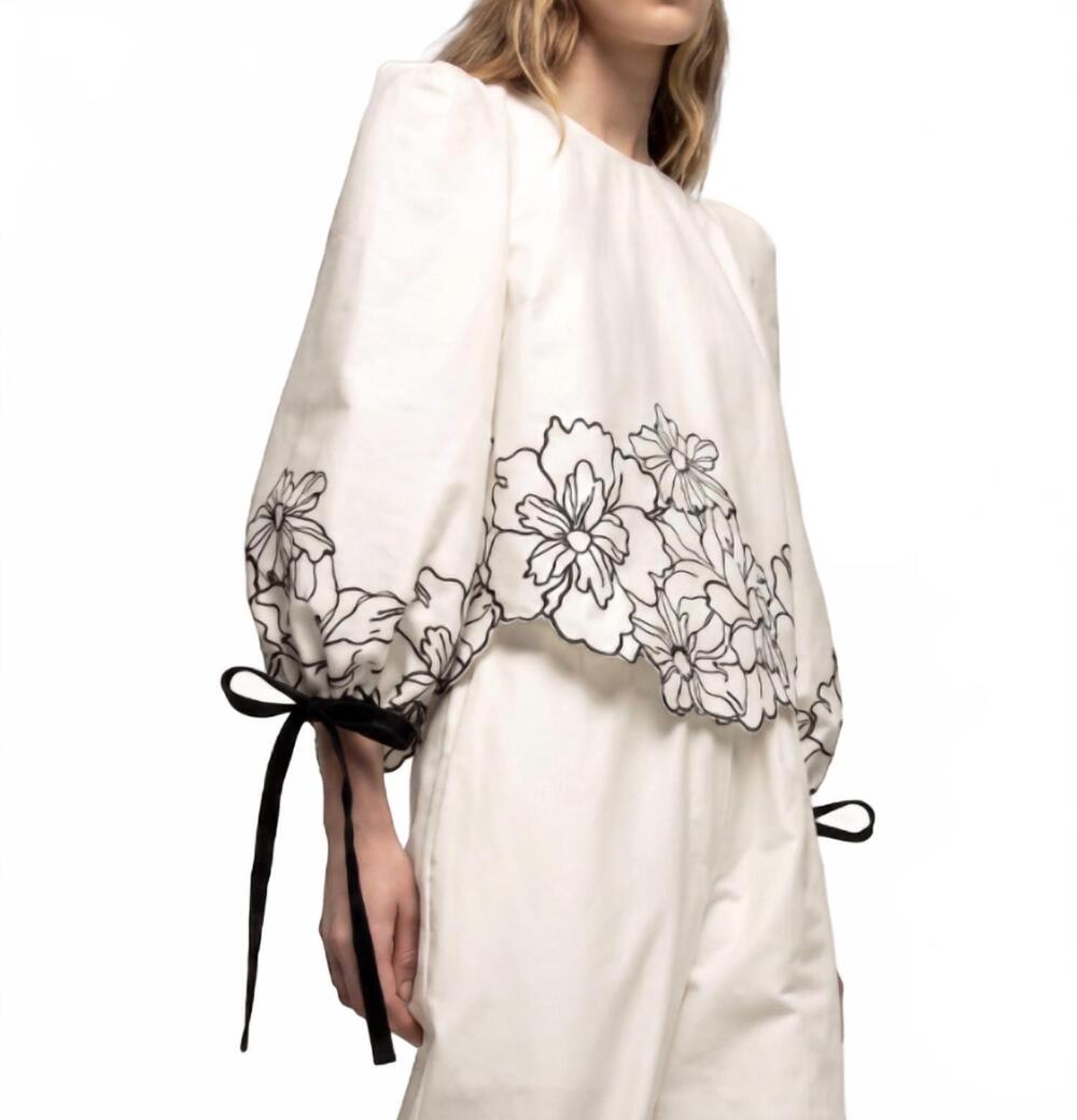 NEW KIKA VARGAS isabel top in white